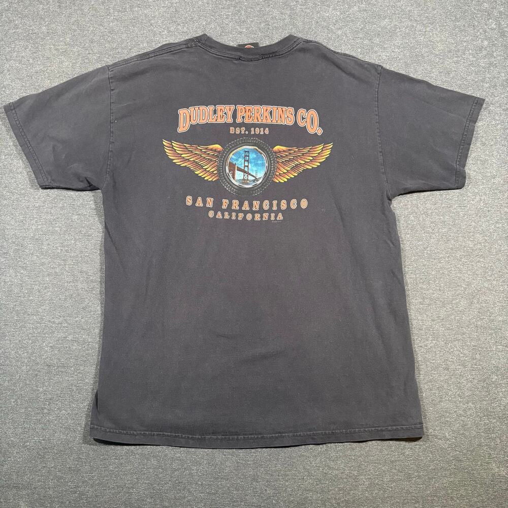 Vintage 90s Harley Davidson San Francisco Graphic T-Shirt front and back size XL